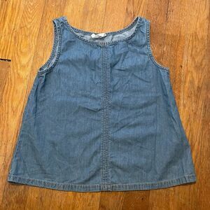 Crazy 8 Denim Sleeveless Cotton Pullover Girls Top Size M 7-8